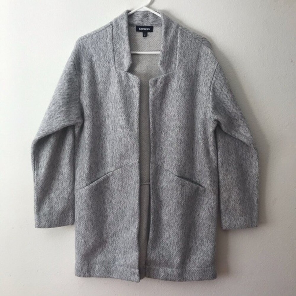 Express Comfy Long Open Jacket Gray Medium- Great Condition!!!